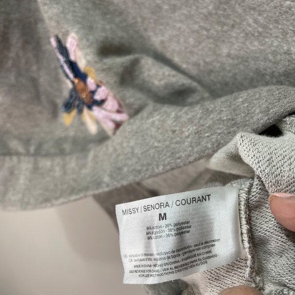 VINTAGE AMERICA BLUES Ruffles Cropped Embroidered Beaded Marled Top M - Picture 8 of 11